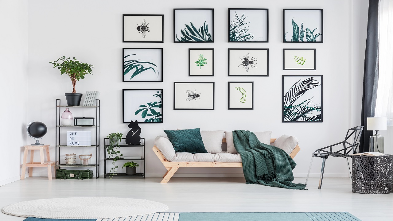 Command Strip Gallery Wall With Framed Art