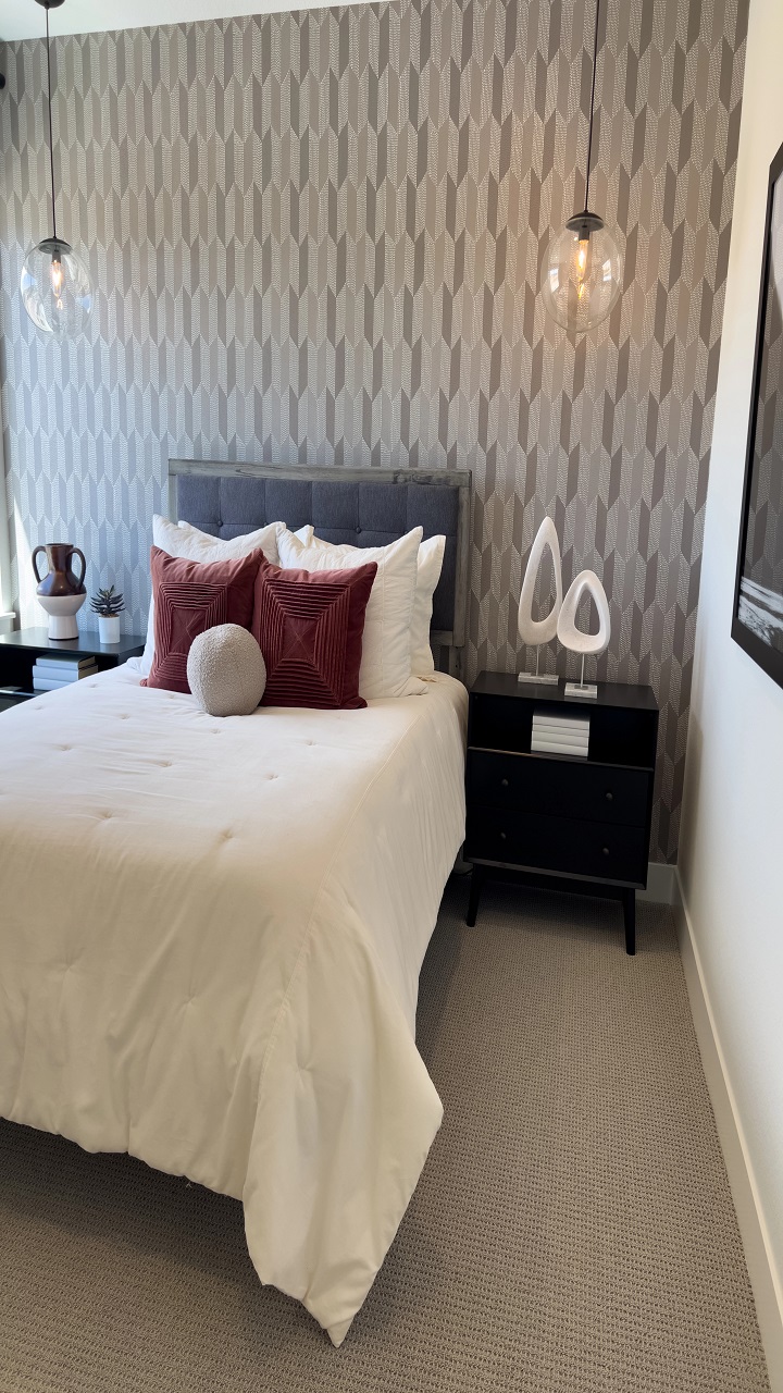 Peel-and-Stick Wallpaper on One Full Wall